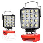 Cordless LED Work Light for Milwaukee M18 18V Battery,Flood Lights for Milwaukee Light 48W Compact Lighting,Portable Spotlight with Type C & USB PD 3.0/18W Fast Charge (No Battery)