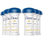 Dove Original Anti-Perspirant Deodorant Cream, 24-Hour Sweat and Odor Protection, 50ml, Moisturizing and Gentle on Sensitive Skin, Long-Lasting Freshness, Pack of 6