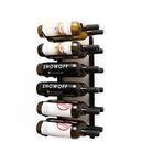 VintageView W Series Wine Rack 2 - Double Depth, Metal Wall Mounted Wine Rack - Modern, Easy Access Wine Storage - Space Saving Wine Rack with 12 Bottle Storage Capacity (Matte Black)