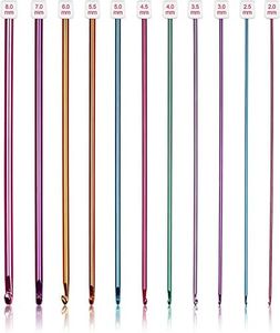 Long Crochet Hook Set, 11pcs Tunisian Crochet Hooks Multicolor Afghan Crochet Needles for Crocheting, 2mm(B)-8mm(L), Great Knitting & Crochet Supplies Tool Set for Beginner, Crocheter & Knitter…