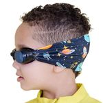 Splash Place Swim Goggles with Fabric Strap - GALACTIC EXPLORER | Fun, Fashionable, Comfortable - Adult & Kids Swim Goggles - Won't Pull Your Hair - High Visibility Anti-Fog Lenses