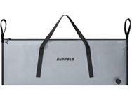 Buffalo Gear Insulated Fish Cooler Bag 48x18in, Leakproof Fish Kill Bag, Keeps Fish Cold for 24 Hours, Portable for Saltwater & Freshwater (Gray)