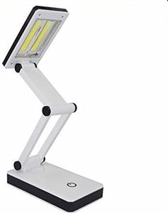 [New Version] TOMOL Super Bright COB LED Portable Desk Lamp Travel Lamp :Foldable Touch Sensitive Control 3 Adjustable Brightness Levels Battery and USB Powered