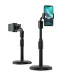 Phone Tabletop Stand Height Angle Adjustable Stand, Phone Holder for Desk Compatible with OnePlus Redmi Samsung Mi Oppo Vivo iPhone12 Mini 11 Pro Xs Xr X 8 7 Plus, All Smartphones (Black)