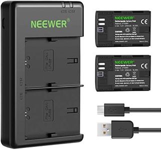 Neewer Replacement LP-E6NH Battery Rechargeable Battery Charger Set Compatible with Canon EOS R7, EOS R5, EOS R6, EOS R, 5D II III IV, 6D, 6D II, 7D, 7D II, 60D, 70D, 80D, 90D(2-Pack, Micro USB Port)