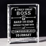 Movdyka Engraved Crystal Boss Going Away Gift for Women Men, Great Appreciation Gifts for Best Boss Lady Desk Decoration Paperweight Present for Boss Day Leaving Retirement Birthday Christmas