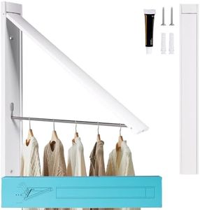Ithywat Retractable Clothes Drying Rack,Space Saver Wall Mounted Folding Hanger for Laundry Room, Closet Storage Organization, Easy Installation Aluminium Dryer 1pcs