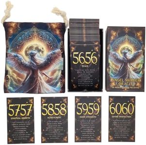 ASVP Shop Angel Number Oracle Card Deck - 60 Guidance & Affirmation Cards for Spiritual Growth, Daily Inspiration, Meditation, & Manifestation - Includes Box & Carrying Bag