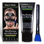 SHILLS Blackhead Remover,Pore Control, Skin Cleansing, Purifying Bamboo Charcoal, Peel Off Facial Black Mask,