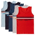 LOREZA ® 5 Boys Undershirts Cotton Tank top - Basics (140-146 (10-11 Years), Model 2-5-Pack)