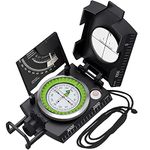 Proster Professional Compass Metal Waterproof IP65 Compass Sighting Clinometer with Carry Bag for Camping Hunting Hiking Geology and Other Outdoor Activities