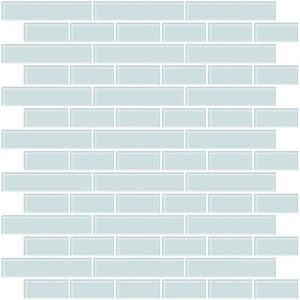 In Home NH2361 Sea Glass Peel & Stick Backsplash Tiles, Blue