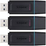 Kingston 64GB DataTraveler Exodia Flash Drive - DTX/64GB (3 Pack)