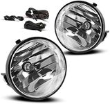 AUTOSAVER88 Fog Lights Compatible with 2005-2011 Tacoma 2007-2012 Tundra 2004-2006 Solara Fog Light Replacement,with 12V 42W H10 Bulbs, Wiring Harness and Switch,Clear Lens