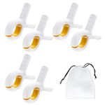 6-Pack Beach Towel Clips with 1-Piece Drawstring Organizer, Strong Grip Laundry Clips, Laundry Spikes, Clothes Pegs，Non-Slip Safety Sun Chair Travel Clips for Beach, Garden, Pool, Sunbeds