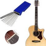 Guitar Nut Files Set, Guitar Bridge Saddle File, Guitar Bridge Saddle Nut Files, Guitar File Set, Saddle Nut Files for Electric Acoustic Guitar Ukulele Bass Guitar Banjo Mandolin Guitar Repair Kit