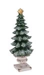 Boston International Christmas Tabletop Mantel Shelf Winter Holiday Decorations for Home, 12", Frosted Pine Tree