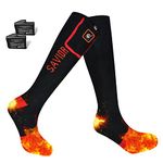 Savior Heated Socks,Rechargeable Electric Heated Socks for Men Women,Winter Foot Warmers,Suitable for Outdoor Work,Skiing,Skating,Cycling,Camping,Fishing,Hunting,etc.