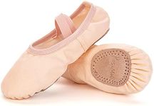 RoseMoli Canvas Ballet Slippers Flats for Girls/Toddlers/Kids/Women, Yoga Practice Shoes for Dancingballet Pink 8 Toddler