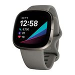 Fitbit Sense Advanced Unisex Smartwatch with Tools for Heart Health, Stress Management & Skin Temperature Trends, Sage Grey / Silver