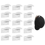 FYting Cap Rack 10 Pcs Hat Rack for Wall Hat Hanger Self Adhesive Cap Hanger for Wall Baseball Cap Storage Baseball Cap Holder Minimalist Hat Rack Hanging Hat Scarf for Wall Door(White)