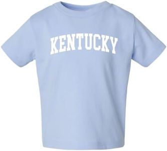 State of Kentucky Style White Fashion Toddler Crew Graphic T-Shirt, Light Blue, 5T/6T