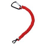 8M0092850 Boat Kill Switch Lanyard Alloy Clip Compatible with Mercruiser Marine Emergency Tether Safety Connector Cord 54 Inch/137cm Long - Replacement for 15920Q54 823037A09 Red 1Pcs