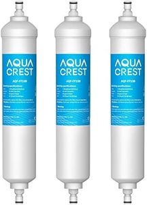 AQUA CREST GXRTQR Inline Water Filter, Replacement for GE® GXRTQR, GXRTQ, Reduces Chlorine, Fluoride, Limescale and More, 3 Filters (Package May Vary)