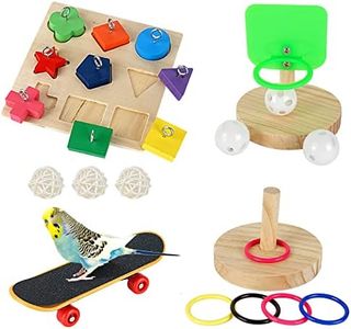 JasCherry Set di 4 Giochi per Addestramento degli Uccelli Accessori - Giocattolo per Pappagallo con Intelligenza di Attività per Cocoriti, Parrocchetti, Calopsite, Pappagalli Inseparabili #7