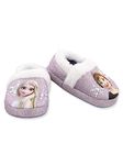 Disney Frozen 2 Elsa Anna Girls Toddler Plush A-Line Slippers, Purple, 5-6 Toddler