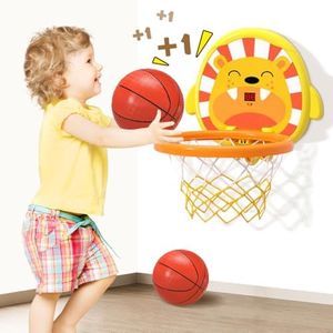 KaeKid Indoor Basketball Hoop for Kids, Lion Basketball Hoop with Scoreboard, Height Adjustable, 2 Balls & Pump, Basketball Toys for 3 4 5 6 7 8 9 10 Year Old Boys