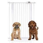 Bettacare Child and Pet Gate, 75cm - 83cm, White, Extra Tall Gate 104cm in Height, Pressure Fit Stair Gate, Baby Gate and suitable for Dog Gate or Pet Barrier, Easy Installation