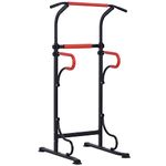 Soozier Power Tower Pull Up Bar Dip Station for Home Office Gym Multi-Function Workout Equipment