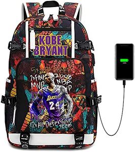 Lorh's store Jugador de baloncesto estrella Legend Eever Ends mochila multifunción viaje estudiante portátil mochila ventiladores mochila para hombres mujeres (Rojo - Kobe Patrón 5)