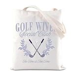 Golf Wives Social Club Tote Bag Golfing Lover Handbag Golfer Wife Gift Golf Girlfriend Mom Gift Tee Time Gift Golf Party Gift (CA-GolfWivesSClubToteS)