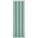 PONY DANCE Blackout Curtains - Green Curtain Door Curtain for Bedroom Living Room Eyelet Curtain & drapes for Window Home Fashion Decor, 1 Panel, Wide 52-inch by Drop 84-inch, Light Sage