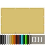 Waterproof Garden Sun Shade Sail Canopy 1.2 x 1.4 m Sun Shade Canvas Waterproof 98% UV Block for Outdoor Party with Free Rope, Cream Color