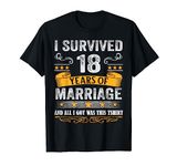 18th Wedding Anniversary shirt Couples Husband Wife 18 Years T-Shirt