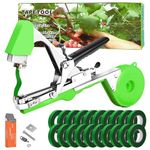 Audasi Plant Tying Machine Garden Vine Tying Tape Tool Plant Binding Machines Plant Tape Gun Plant Binder Agriculture Tapetool with 10000 PCS Staples 20 Rolls Green Tape for Tomato Grape Pepper