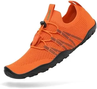 Mishansha Water Shoes for Women Men Barefoot Beach Shoe Quick Dry Aqua Swim Socks for Surfing Yoga Size 11 Women/ 9.5 Men Orange