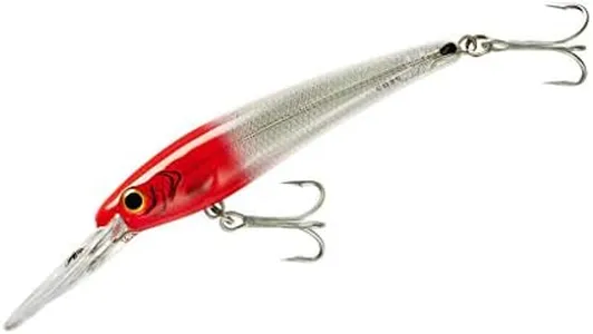 BOMBER Lures Certified Depth Saltwater Grade Fishing Lure, Fishing Gear and Accessories, 6", Silver Flash Red Head, (BSWCD25XSI04)