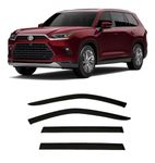 olltoz 2024-2025 Side Window Visor Deflectors for Toyota Grand Highlander XLE Limited Platinum MAX Hybrid Smoke Tinted Rain Guards, OTYGHLVS24