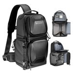 K&F Concept Camera Sling Bag Crossbody Bag Hardshell Camera Shoulder Backpack DSLR/SLR/Mirrorless Camera Case Photography Bags Compatible with Canon/Nikon/Sony/Fuji/Gopro/DJI