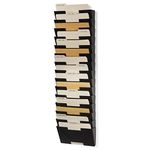 Wallniture Lisbon 15-Tier Wall Mounted File Holder and Desk Organizer, Metal Black Office Organization and Storage Rack