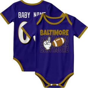 KREDE Baltimore Baby Clothes Custom Name Bodysuit for Baby Boy Gifts