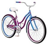 Kulana Lakona Shore Adult Beach Cruiser Bike, 26-Inch Wheels, Single Speed, Blue/Purple