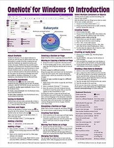 OneNote for Windows 10 Introduction Quick Reference Guide - Windows Version (Cheat Sheet of Instructions, Tips & Shortcuts - Laminated Card)