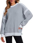 Zeagoo Women's Sweaters Puffy Long Sleeve Crewneck Soft Loose Pullover Tops Chunky Knitted Sweater