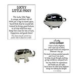 MMS Gifts Lucky Little Pig & Elephant Pocket Charms with Story Card, Good Luck Tokens, Gift Set in Organza Bag