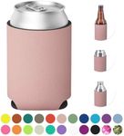 Swagify Blank Beer Can Coolers (12-Pack), Can Cooler Sleeves, Customizable Bulk Sublimation Can Coolers, Extra-Thick Collapsible Drink Insulator Sleeve, for Party Beverages, (Dusty Rose)